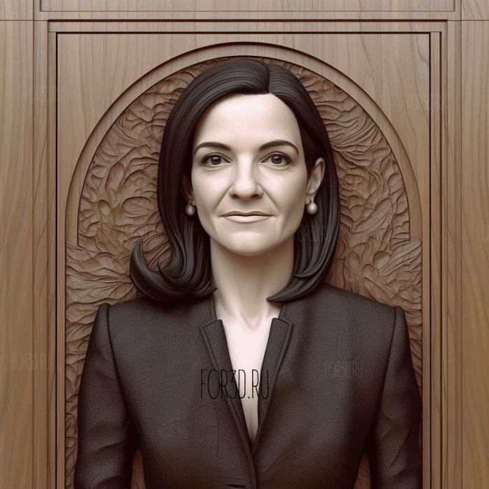 Sheryl Sandberg 4 stl model for CNC